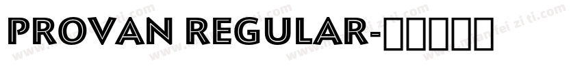 Provan Regular字体转换